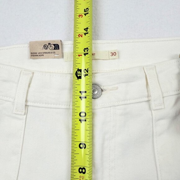 Levi's Women's Stretch White Utility Ankle Pants Size 30x27 Mid Rise Slim NWT - Picture 10 of 12
